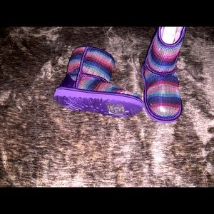 New, never worn rainbow sequined Ugg boots size 12.